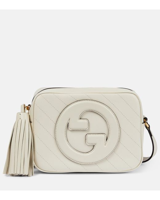 Gucci Blondie Small Leather Shoulder Bag in Natural | Lyst