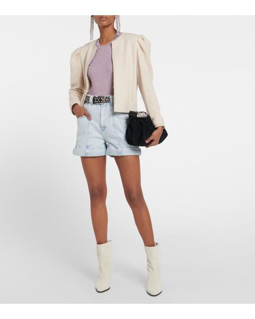 Isabel Marant Purple Merry Ribbed-Knit Top
