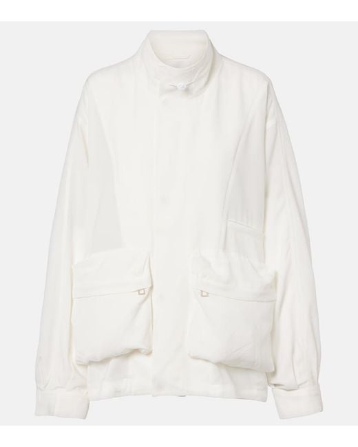 Frankie Shop White Breya Oversized Jacket