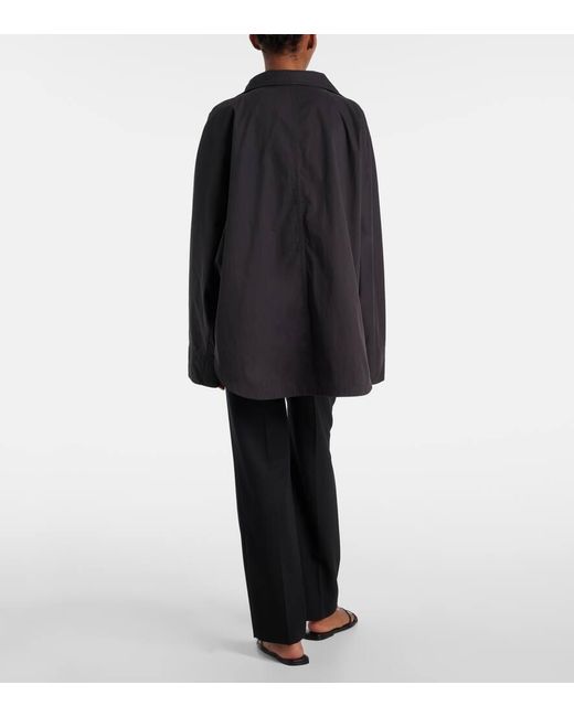 Totême  Black Jacke Aus Einem Baumwollgemisch
