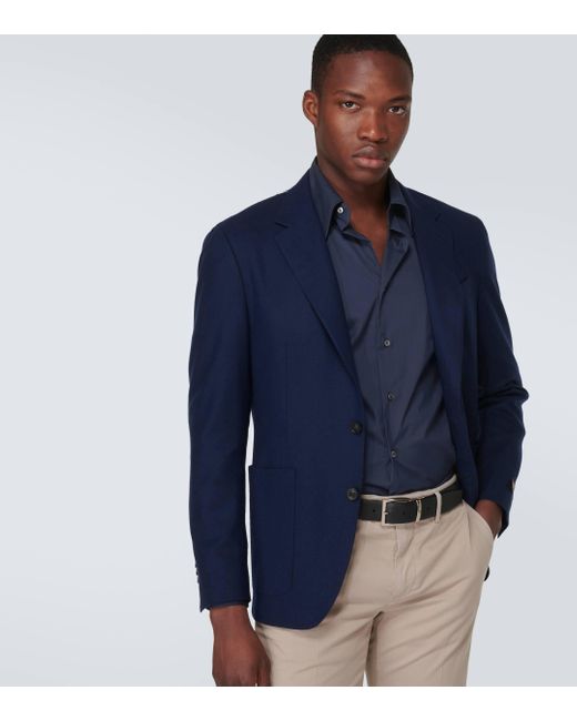 Canali Blue Cotton-blend Shirt for men