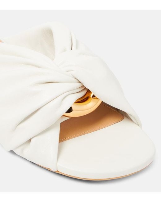 J.W. Anderson Natural Corner Leather Slides
