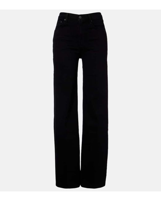Citizens of Humanity Black Lyra High-Rise Wide-Leg Jeans