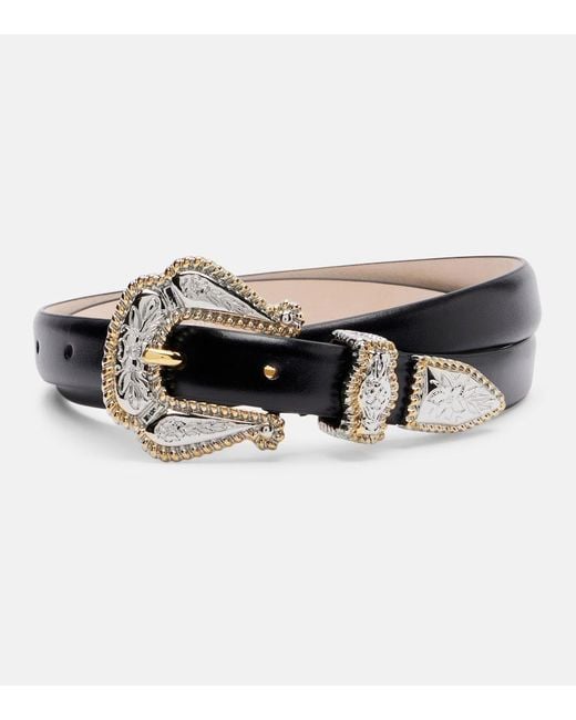 DEHANCHE Black Santo Leather Belt