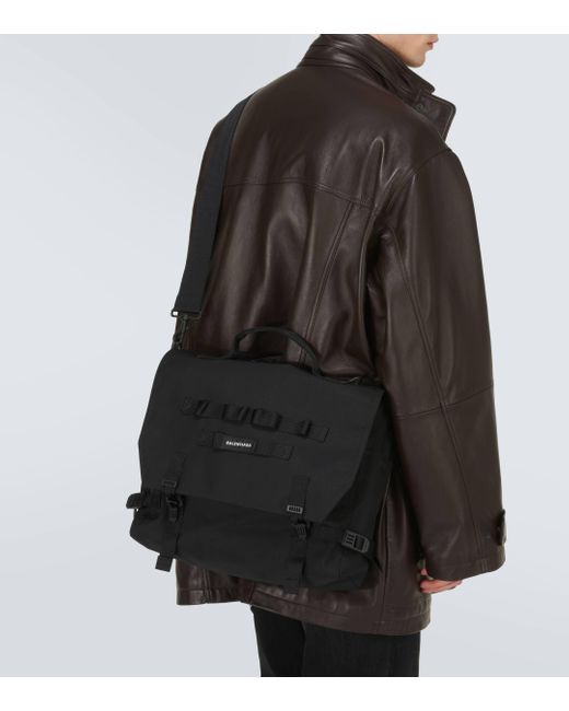 Balenciaga Black Army Messenger Bag for men