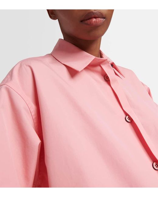 Camicia in popeline di cotone di Jil Sander in Pink
