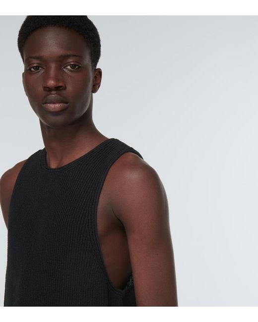Nanushka Black Zeno Cotton-Blend Tank Top for men
