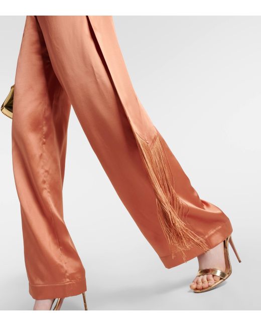 Pantalon ample Verdi en satin de soie ‎Taller Marmo en coloris Orange