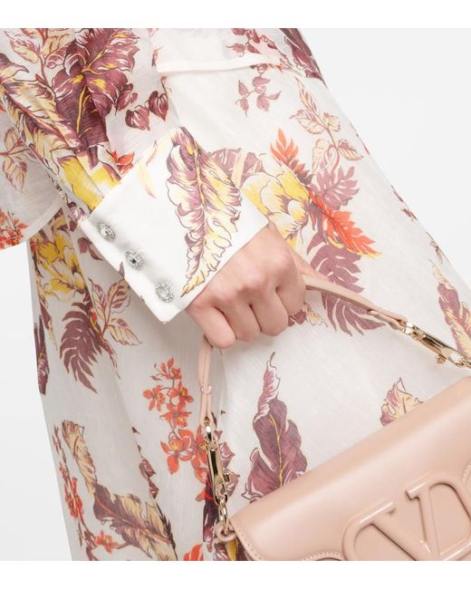Zimmermann White Printed Linen Blend Matchmaker Tropical Shirt