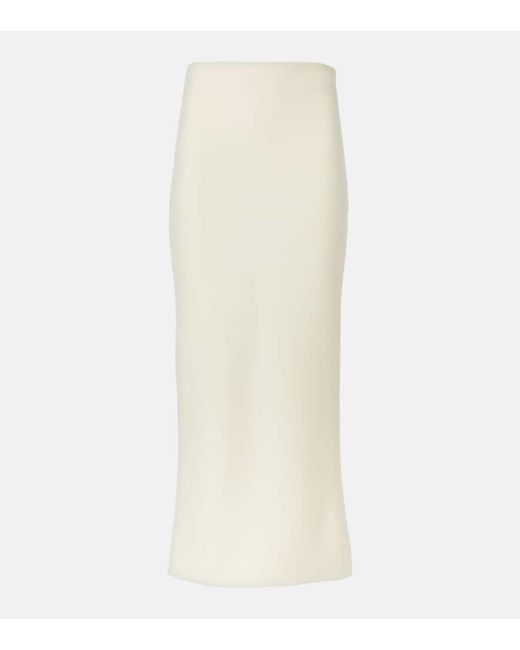 Gabriela Hearst White Circe Virgin Wool Pencil Skirt