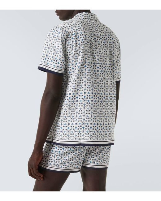 Camicia bowling Hibbert con stampa di Orlebar Brown in White da Uomo