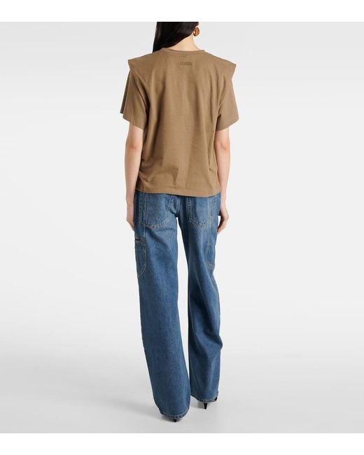 Isabel Marant Natural T-Shirt Aus Baumwoll-Jersey