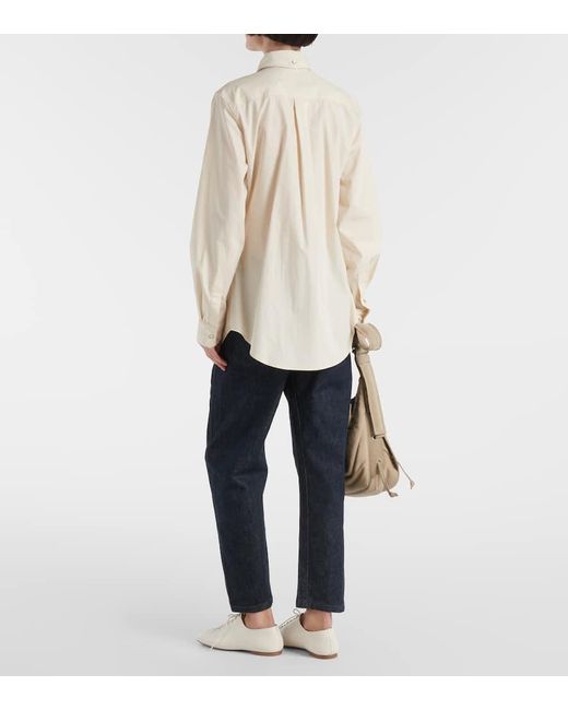 Camisa de popelin de algodon Lemaire de color White