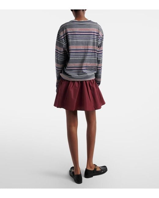 Miu Miu Brown Technical Miniskirt
