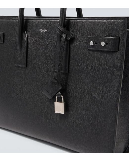 Saint Laurent Black Sac De Jour Large Leather Top-Handle Bag for men