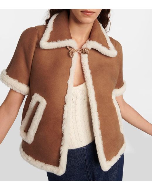 Magda Butrym Brown Shearling-lined Suede Jacket
