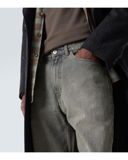 Our Legacy Gray Third Cut Faded Straight Jeans for men
