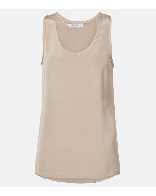 Max Mara Natural Silk Crepe De Chine Top