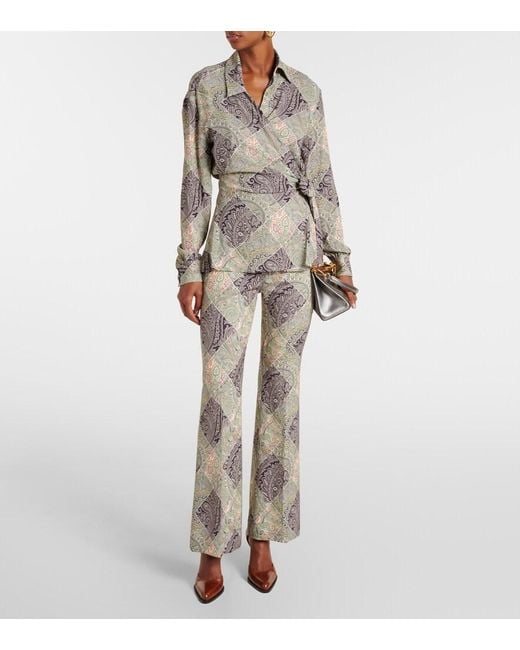 Top Envolvente Estampado Etro de color Gray
