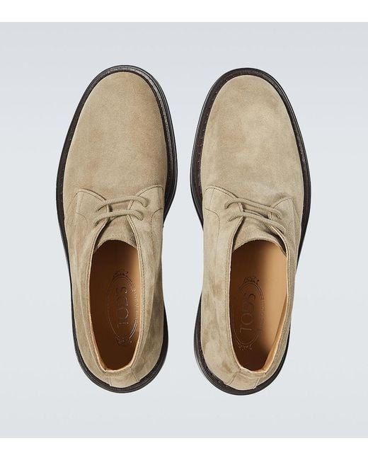 Tod's Natural Suede Desert Boots for men