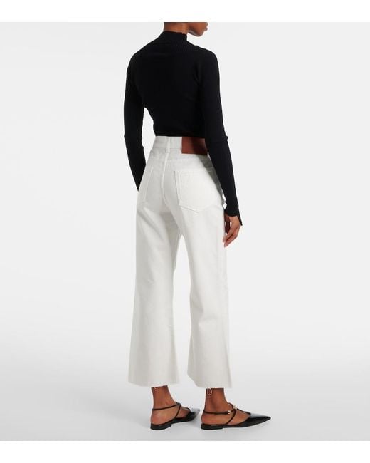 Victoria Beckham White Straight Jeans