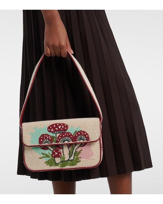 Staud Metallic Tommy Beaded Shoulder Bag