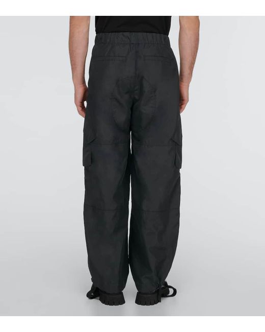 Versace Black Technical Wide-leg Cargo Pants for men