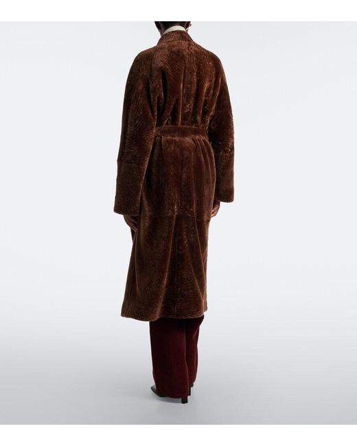 Arma Brown Dilan Shearling Wrap Coat
