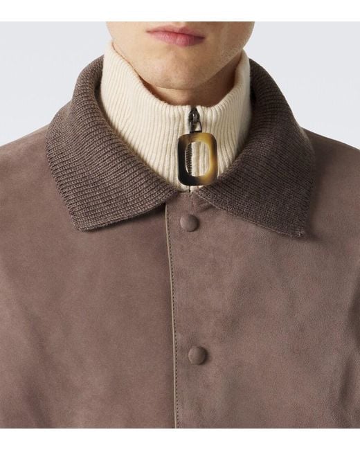 J.W. Anderson Brown Suede Jacket for men