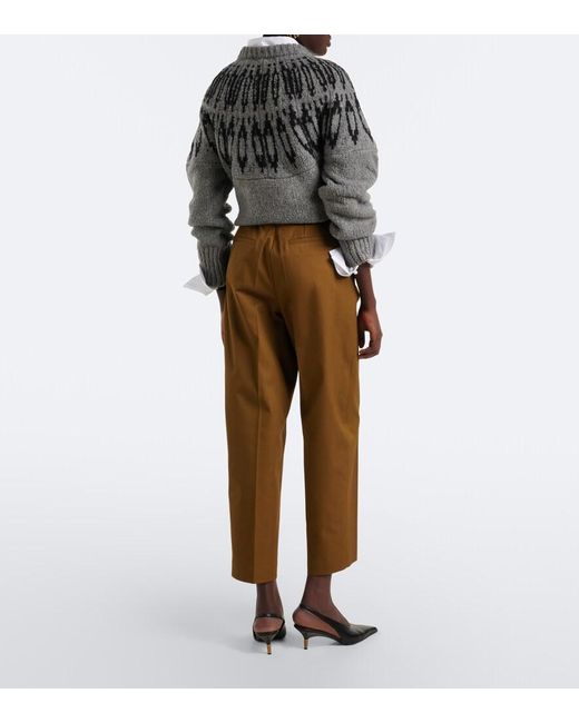Altuzarra Green Bix Cotton Tapered Pants