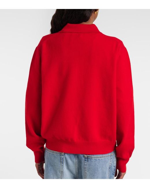 Rohe Red Wool And Cashmere Polo Sweater