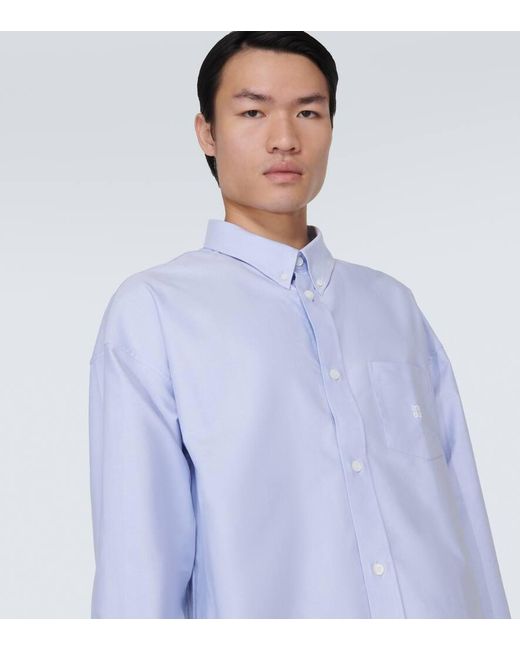 Camicia in cotone di Givenchy in Blue da Uomo