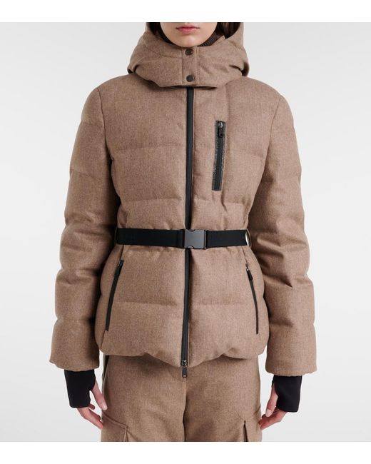Brunello Cucinelli Natural Virgin Wool Flannel Down Jacket