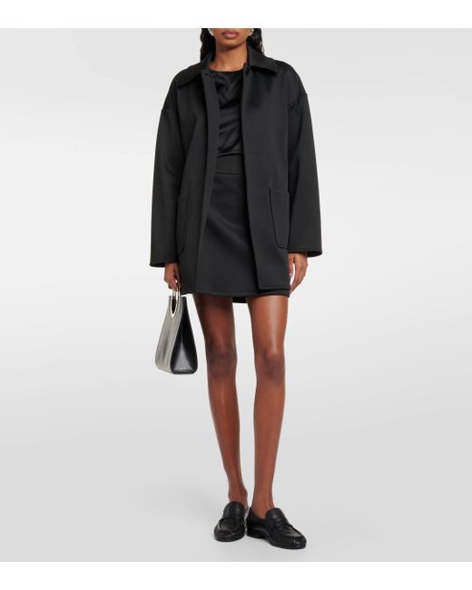 Max Mara Black Varna A-line Neoprene Miniskirt