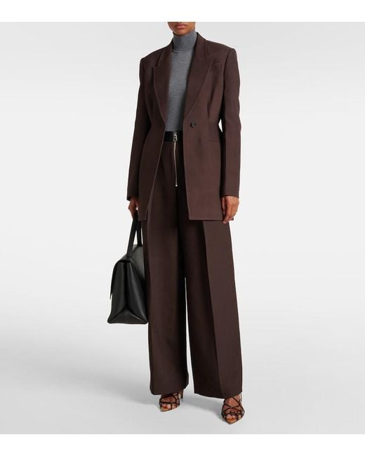 Khaite Brown Marine Wide-Leg Pants