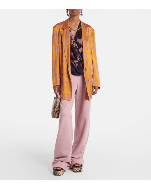 Dries Van Noten Pink Jogginghose Aus Baumwoll-Jersey