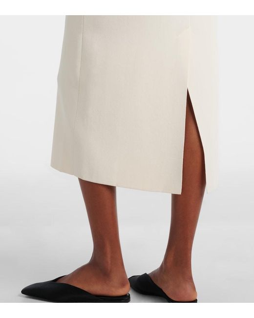 Max Mara White Jersey Maxi Dress