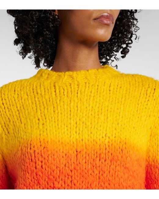 Gabriela Hearst Red Pallas Ombre Cashmere Sweater