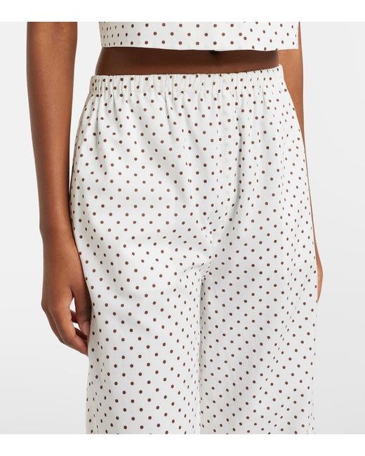 Posse White Evie Polka-Dot Balloon Pants