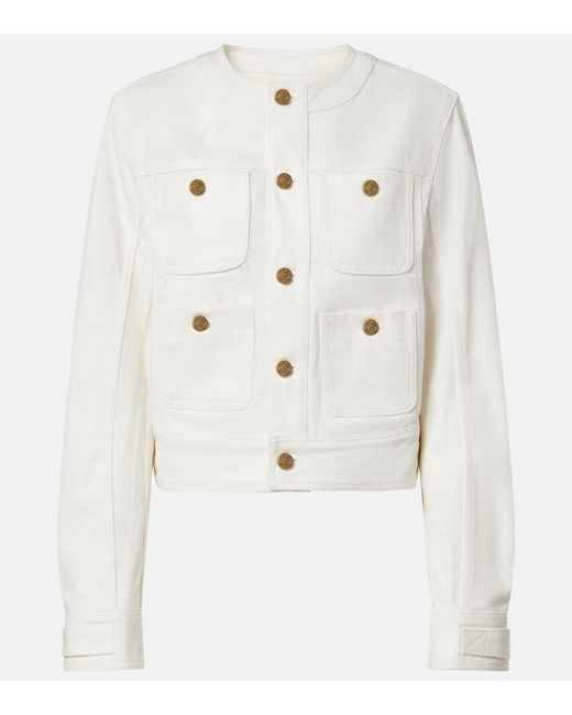 Balmain White Denim Jacket