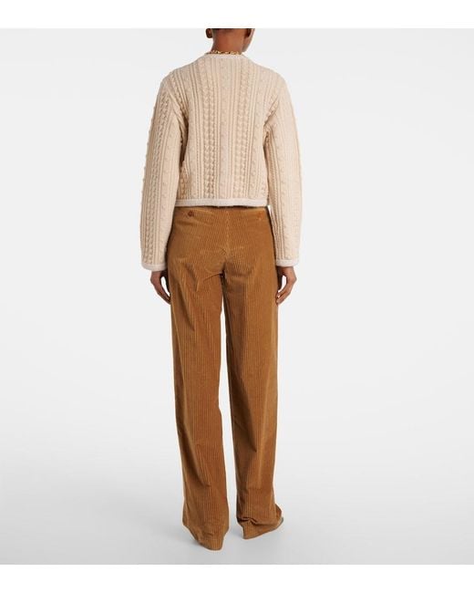 Altuzarra Natural Stef Wool-Blend Cardigan