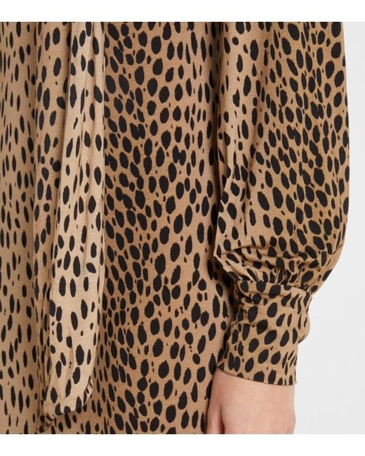 Rixo Natural Avalon Polka-Dot Maxi Dress