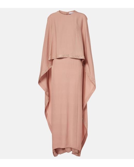 Abito Lungo Con Mantella di Stella McCartney in Pink