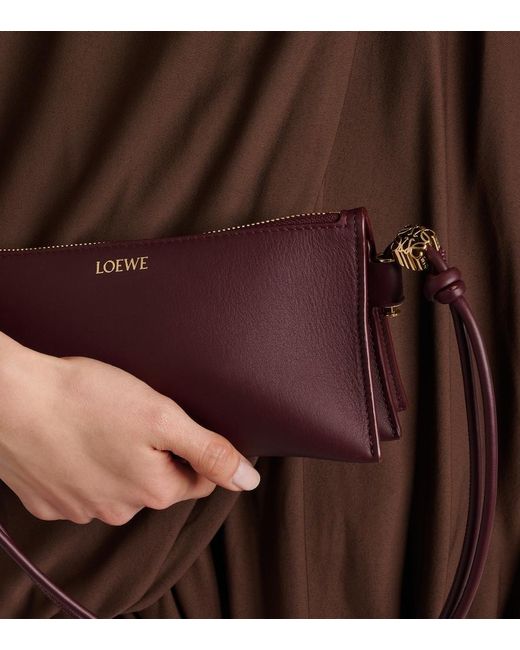 Loewe Purple Joya Leather Shoulder Bag