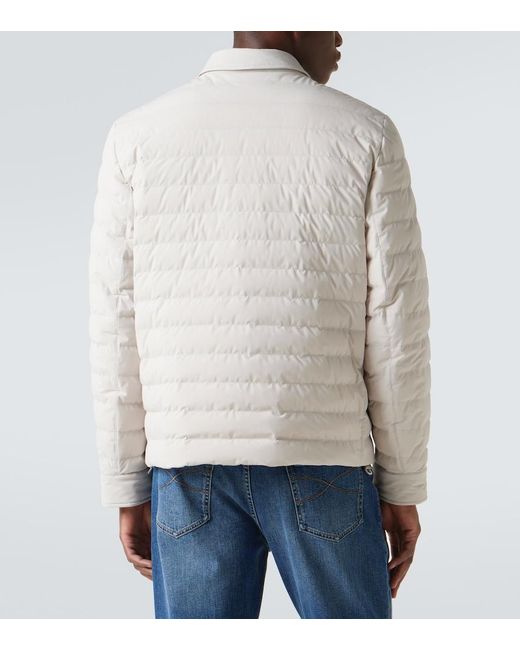 Brunello Cucinelli White Down Jacket for men