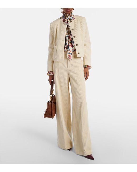 Etro Natural Cotton Corduroy Jacket