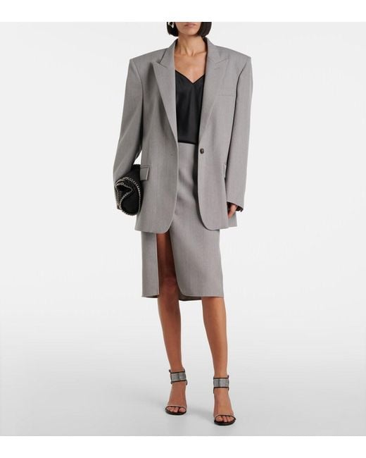 Stella McCartney Gray Wool Pencil Skirt