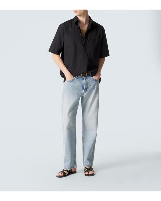 Saint Laurent Black Cotton Poplin Shirt for men