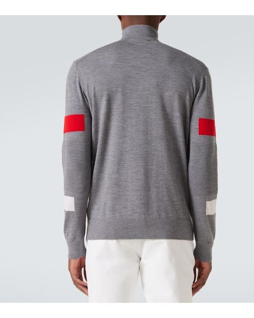 Toni Sailer Gray Hupert Wool Half-Zip Sweater for men