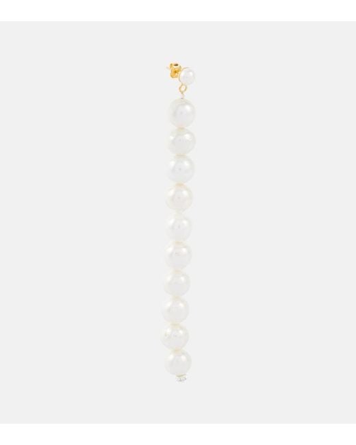 Magda Butrym White Pearl Drop Earrings